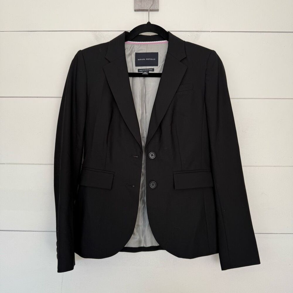 Banana Republic Women’s 0 Navy Standard Fit Blazer Career Wear